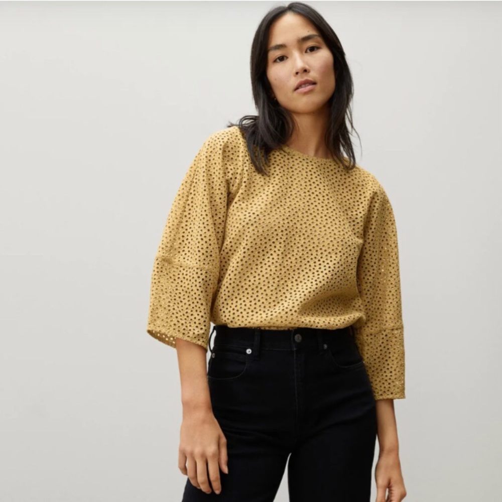 Everlane Eyelet Lantern Top